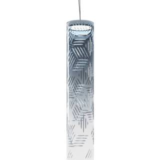 kdln LED-pendellampe Jer 1, røgfarvet blå, Ø 10 cm, glas