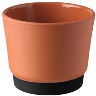 KNABSTRUP Urtepotteskjuler 13,1 cm - terracotta/sort