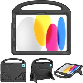 iPad 11" (2025) / iPad 10.9" (2024/2022) EVA Skum Børne Cover m. Kickstand - Sort