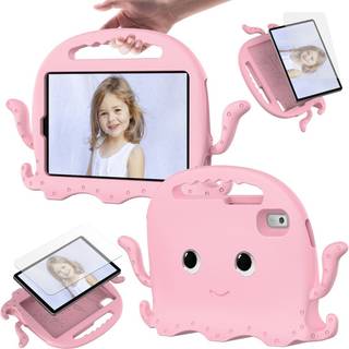 Lenovo Tab M9 Børne Bagside Cover m. Skulderstrop & Håndholder - Blæksprutte - Lyserød
