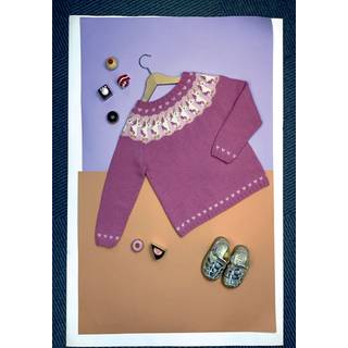 Enhjørningebluse - 893483 Strikkekit Kun strikkeopskrift