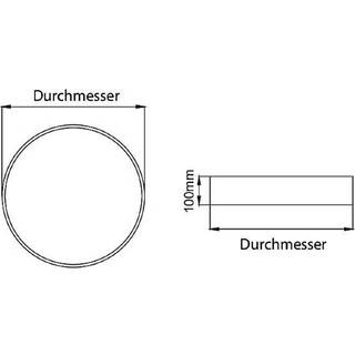 BRUMBERG Biro Circle, Ø 45cm, tænd/sluk, sort, 3.000 K