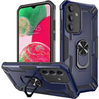 SKALO Samsung A34 5G Armor Hybrid metal ring cover - Blå