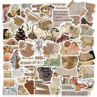 Vintage DIY Stickers 52-pak MultiColor