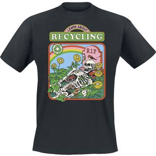 Steven Rhodes - Fun T-shirt - Learn About Recycling - S till 4XL - Herrer - sort