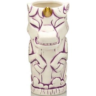 Geeki Tikis White Unicorn Fantasy Mug Ceramic Tiki Style Cup holder 19 ounces