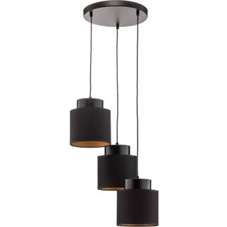 Hængelampe Soho cylindrisk rund 3flsort/guld