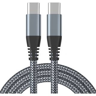 USB-C ladekabel 60 W hurtig opladning Grå 3 m