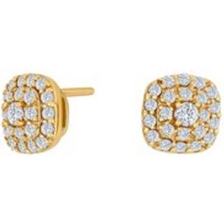 Siersbøl 8kt. guldørestikker firkant-pave