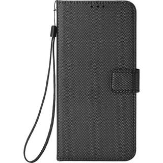 TCL 405 / 406 / 408 / T506D Læder Flip Cover m. Diamant Tekstur - Sort