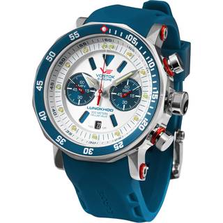 Vostok Europe 6S21-620A630-BLAU Herrenuhr Chronograph Lunokhod 2 mit blauem Band