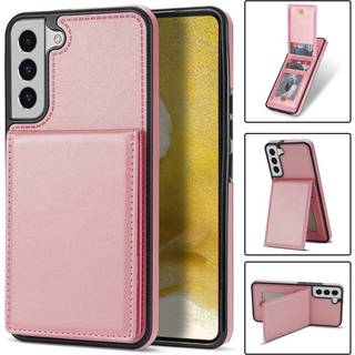 SKALO Samsung S23 PU-læder Cover med Pung - Rosa guld