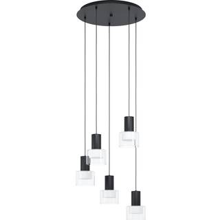 EGLO Stars of Light MOLINEROS klyngependel 5xGU10 Ø530 sort/klar