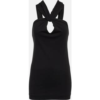 Dries Van Noten Halterneck cotton jersey top - black - S
