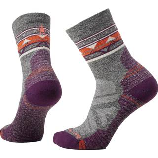 Smartwool Women's Hike LT Cushion Zig Zag Valley Mid Crew Vandresokker Damer størrelse M farve brun