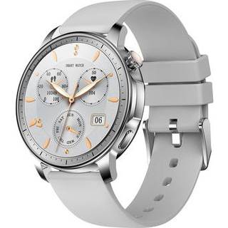 V65 1,32-tommer AMOLED Touch Screen Smart Watch Pulsmåler Kvinder Sportsarmbånd, Silikone Rem - Guld