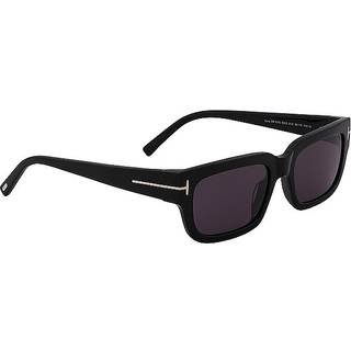 TOM FORD Unisex FT1075 EZRA 01A Solbriller Acetat Sort Grå Firkantet Normal