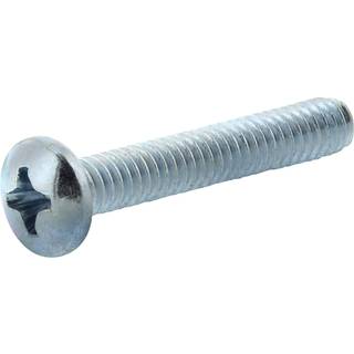 Hillman 92174 Zink 10-24 x 2-1/2 """" Pan Head Phillips Machine Screw 100 Piece