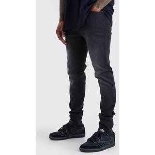 Mens Washed Black Skinny Stretch Jean