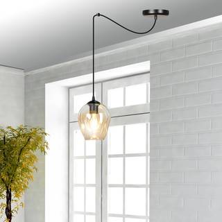 Glas hængelampe Starla EMIBIG LIGHTING, dæmpbar, Sort, Stue/spisestue, Glas, Moderne