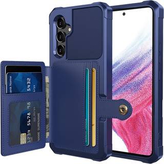 SKALO Samsung A54 5G Stødsikker cover med pung - Blå
