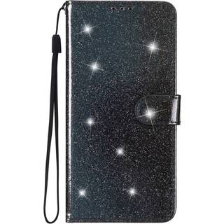 Samsung Galaxy S23 FE Læder Flip Cover m. Pung & Strop - Glimmer - Sort