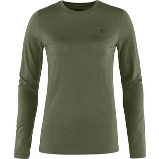Fjällräven Women's Abisko Wool L/S Merinolongsleeve Damer størrelse M farve olivengrøn
