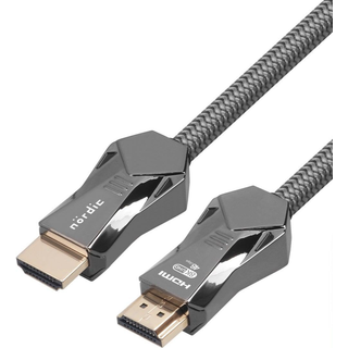 NORDIC CERTIFICEREDE KABLER 3m Ultra High Speed HDMI 2.1 8K 60Hz 4K 120Hz 48Gbps Dynamic HDR eARC VRR Nylon flettet kabel forgyldt