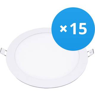 Fordelspakke 15x LED downlight UltraSlim 15W 1200lm 110D - 840 kold hvid | 190mm - Udsnit 175mm