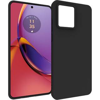 Motorola Moto G84 Mat Fleksibelt Plastik Bagside Cover - Sort