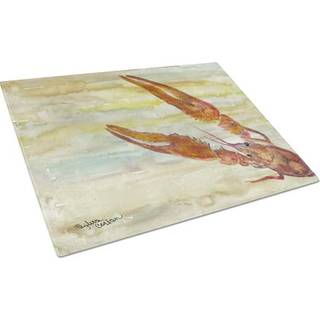 Caroline's Treasures SC2021LCB Crawfish Yellow Sky Glass Cutting Board Stor dekorativt tempereret glas k?kkensk?ring og serveringsplade stor st?r
