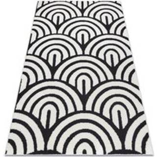 Tæppe moderne MODE 8629 musling creme / sort 180x270 cm