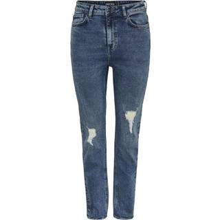 Pieces Pcbella High Waist tap dest ank jeans Medium Blue Denim 28/30