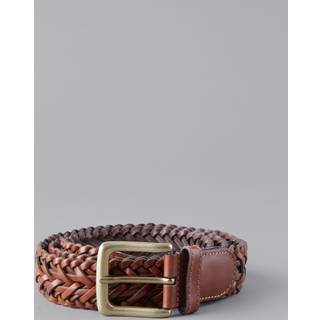 Lakeland Leather Lakeland Leather Tan Brown Howbeck Leather Braided Belt