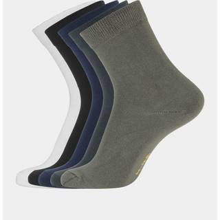 5 par multicolor bambus strømper, 40-44