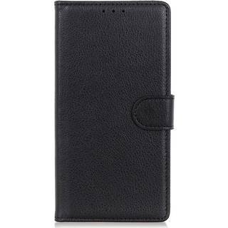 Samsung Galaxy M13 Litchi Læder Flip Cover m. Pung - Sort