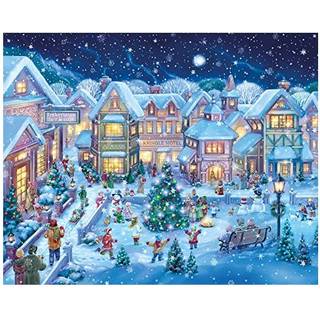 Vermont Christmas Company Holiday Village Square Christmas Jigsaw Puzzle 1000 Piece