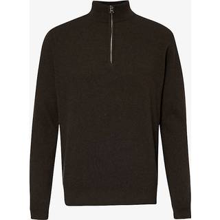 Oscar Jacobson - Regular Fit Half Zip Trøje Uld-Kashmir - størrelse XL - Herre