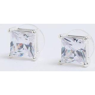 Mens Silver 2 Pack Square Stud Earrings