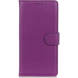 Samsung Galaxy M13 Litchi Læder Flip Cover m. Pung - Lilla
