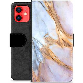 iPhone 12 mini Premium Flip Cover med Pung - Elegant Marmor