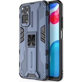Xiaomi Redmi Note 11/11S Armor Series Hybrid Cover med Stativ - Blå