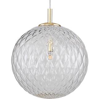 Cadix pendel af glas, enkelt lys, Ø 30 cm TK Lighting, dæmpbar, Klar/gennemsigtig, Stue/spisestue, Glas