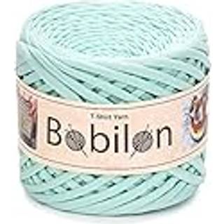 T -shirt garn bomuld fettuccini zpagetti - h?kling af strikning makrame t shirt garn - 100 meter 5-7 mm mynte