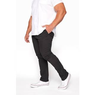 BadRhino Big & Tall BadRhino Big & Tall Black Stretch Chino Trousers