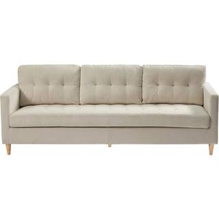 Marino sofa 3 pers. fløjl sandfarvet.