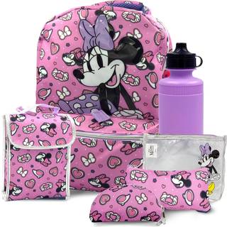 Spol frem Minnie Mouse -rygs?k med frokostboks 16 tommer - 6 -delt s?t Minnie Mouse Bookbag Perfekt til tilbage til skole- og element?r alderspig