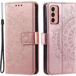 SKALO Samsung A14 4G/5G Mandala Flip Cover - Rosa guld