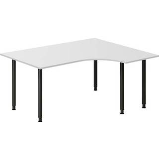 Skrivebord DNA, Lysgrå 1600x1200 mm Højre I-ben/Sort