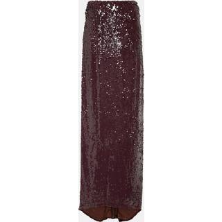 Dries Van Noten Sequined jersey maxi skirt - brown - M